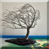 A09. Randy Adams aluminum windblown tree sculpture. 